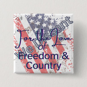 We Dissent uit Liefde voor het Land Poster Vierkante Button 5,1 Cm