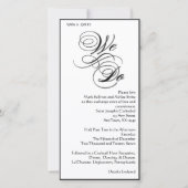 We Do 8x4 B&W Double Sided Wedding Invitation (Voorkant)