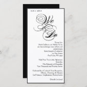 We Do 8x4 B&W Double Sided Wedding Invitation (Voorkant / Achterkant)