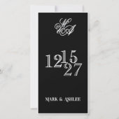 We Do 8x4 B&W Double Sided Wedding Invitation (Achterkant)