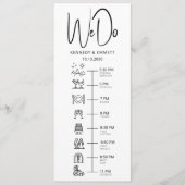 We Do Berg Bruiloft Dag Tijdschema Plat Programma Programmakaart (Voorkant)