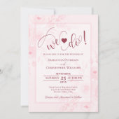 We Do! Blush Roze Boho Chic Bloemige Bruiloft Kaart (Voorkant)