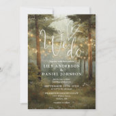 We Do Boho Bos String Lights Trouwfoto Kaart (Voorkant)