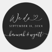 We Do Boho Wedding Label Invitation Envelope Seals (Voorkant)