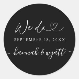 We Do Boho Wedding Label Uitnodiging Envelope Zege