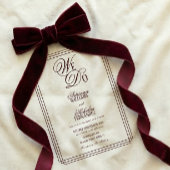 We Do Burgundy Old Money Wedding Acryl Uitnodigingen