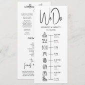 We Do Church Trouwdag Tijdlijn Vlak Programma Programmakaart (Voorkant / Achterkant)