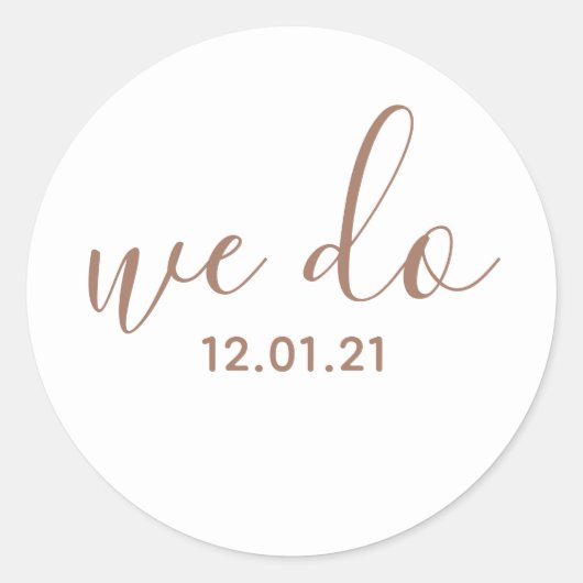 We Do Dated Trouw Envelope Mocha Bruine Sticker (Voorkant)