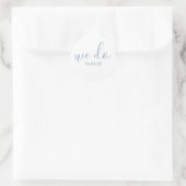 We Do Dated Trouw Envelope Stof Blauw Sticker (Tas)