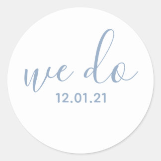 We Do Dated Trouw Envelope Stof Blauw Sticker