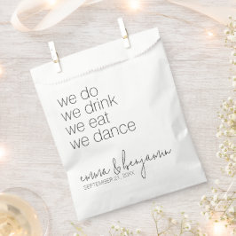 We Do Drink Eat Dance - Moderne Trouwdag Bedankzakje
