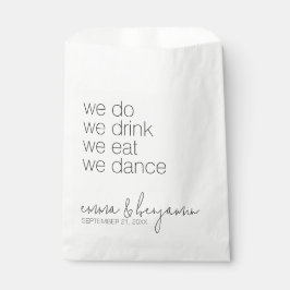 We Do Drink Eat Dance - Moderne Trouwdag Bedankzakje