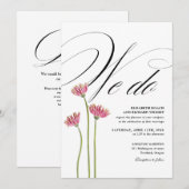 We Do Elegante Bloemige Wilde Bloemen QR Code Trou Kaart (Voorkant / Achterkant)