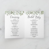 We Do Elegante Eucalyptus Rustieke Boeket Bruiloft Programma (Binnen)