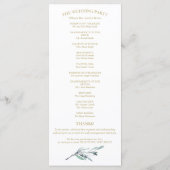 We Do Eucalyptus Bladeren Groene Huwelijksprogramm Programmakaart (Achterkant)