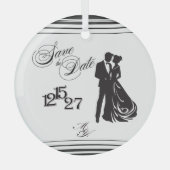 We Do Formal Save the Date Glas Ornament (Voorkant)