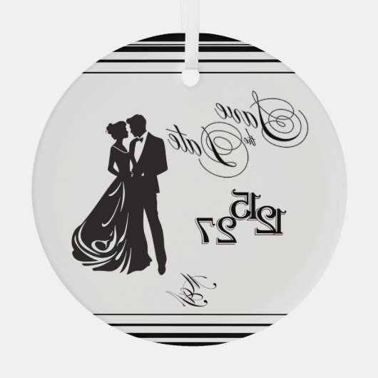We Do Formal Save the Date Glas Ornament (Achterkant)