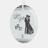 We Do Formal Save the Date Glas Ornament (Voorkant links)