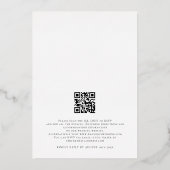 We Do Foto Script Overlay QR Code Huwelijk Echt Folie Uitnodiging (Achterkant)