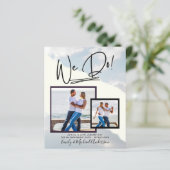We Do! FOTOBRUILOFT Aankondiging Feest Uitnodiging (Staand voorkant)