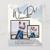 We Do! FOTOBRUILOFT Aankondiging Feest Uitnodiging (Voorkant)