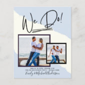 We Do! FOTOBRUILOFT Uitnodigingen voor het verlovi Flyer (Voorkant)