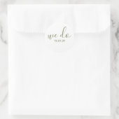 We Do Gedateerde Olijfgroene Envelope Zegel (Tas)
