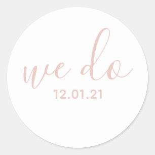 We Do Gedateerde Roze Envelope Zegel