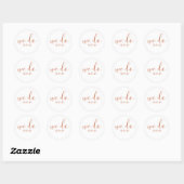 We Do Gedateerde Trouw Envelope Terracota Sticker (Vel)