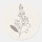 WE DO Geperste Bloemen Shabby Garden Chic Programm Ronde Sticker (Voorkant)