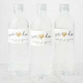We Do Gouden Hart Trouwfles Waterfles Label Etiket (Flessen)