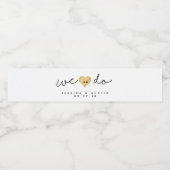 We Do Gouden Hart Trouwfles Waterfles Label Etiket (Enkel label)
