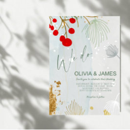 We Do Kerst Huwelijk - Elegant Winterfeest Kaart