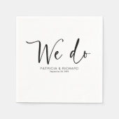 We Do Modern Calligraphy Huwelijk Servet (Voorkant)