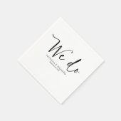 We Do Modern Calligraphy Huwelijk Servet (Hoek)