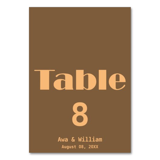 We Do - Modern Typografisch Trouwtafelnummer Kaart (Voorkant)