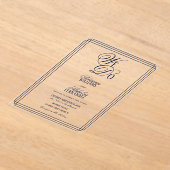 We Do Navy Old Money Wedding Acryl Uitnodigingen (Laagn)