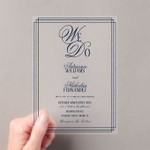 We Do Navy Oude Geld Huwelijk Acryl Uitnodigingen (Insitu (Draagbaar))