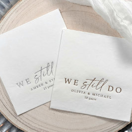 We Do nog steeds Elegante Trouwjubileum Goud Folie Servetten