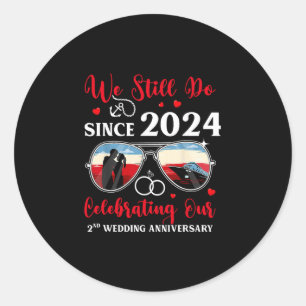 We Do Nog Steeds Sinds 2e Huwelijksjubileum Cruise Ronde Sticker