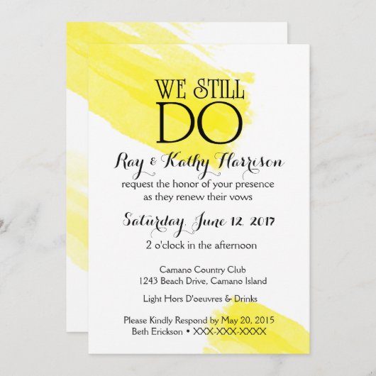 We Do nog steeds uitnodigingen voor trouwjubileumf (Voorkant / Achterkant)