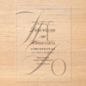 We Do Old Money Wedding Minimalist  Acryl Uitnodigingen (Voorkant)