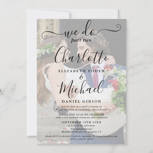 We Do Part Two Huwelijk 2 Foto Sequel Script  Kaart (Voorkant)