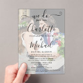 We Do Part Two Trouwfoto Vervolg Script Acryl Uitnodigingen (Insitu (Draagbaar))