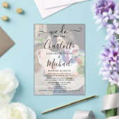 We Do Part Two Trouwfoto Vervolg Script Acryl Uitnodigingen (Insitu (Huwelijk))