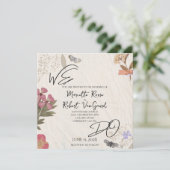 WE DO Pers gedroogde bloemen Shabby Garden Chic Br Kaart (Staand voorkant)