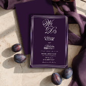 We Do Plum Old Money Wedding Kaart