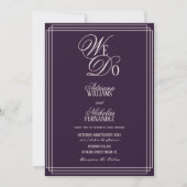 We Do Plum Old Money Wedding Kaart (Voorkant)