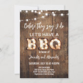 We Do Retro Rustic Engagement Party Kaart (Voorkant)