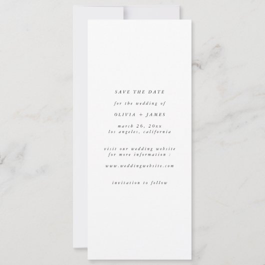 We Do Rustic Modern Script Bookmark Photo Wedding  Save The Date (Achterkant)